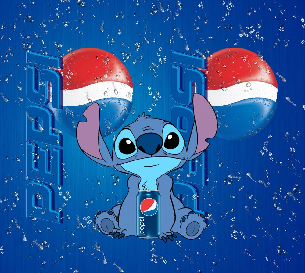 Stitch Pepsi — Blue Cartoon