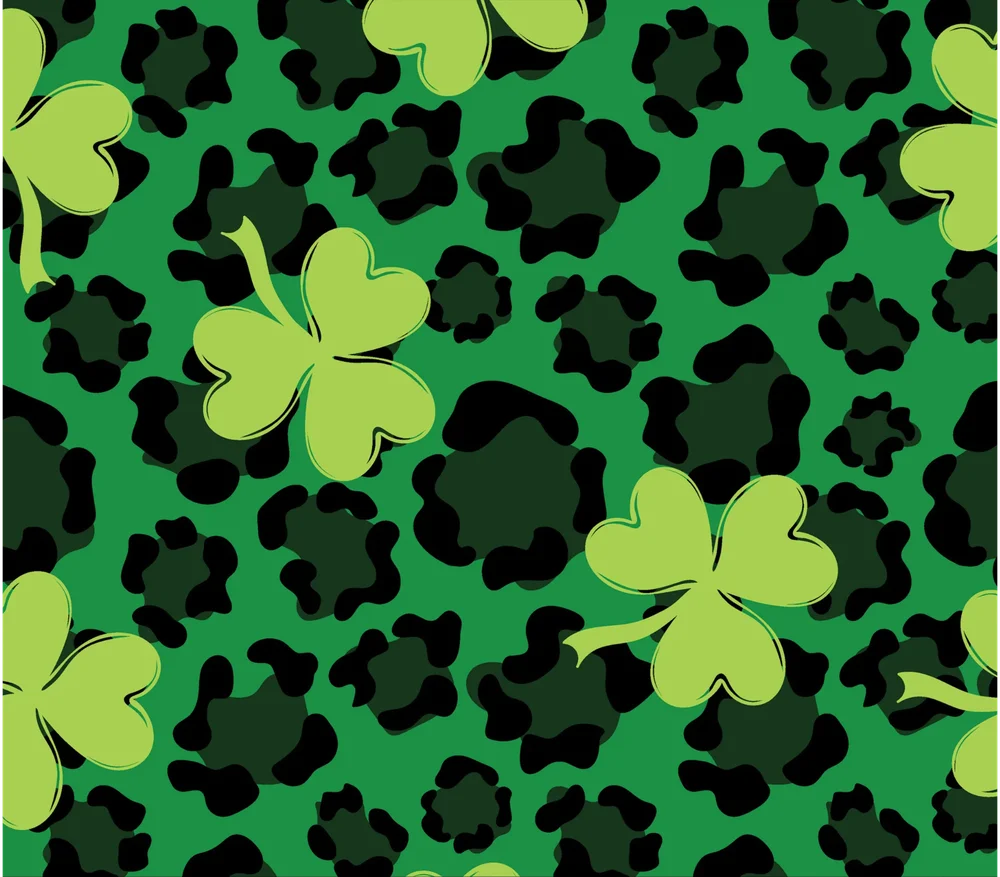 Four Leaf Clover Seamless Pattern