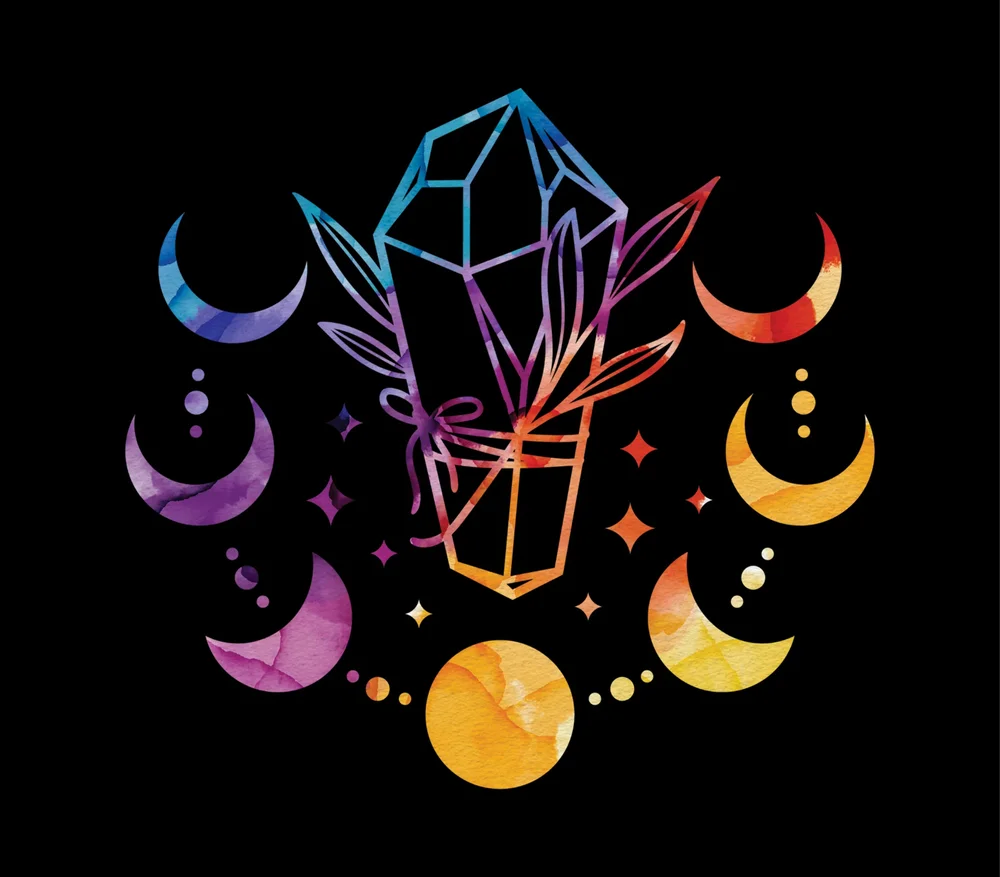 Celestial Crystal Moon Phase Mandala
