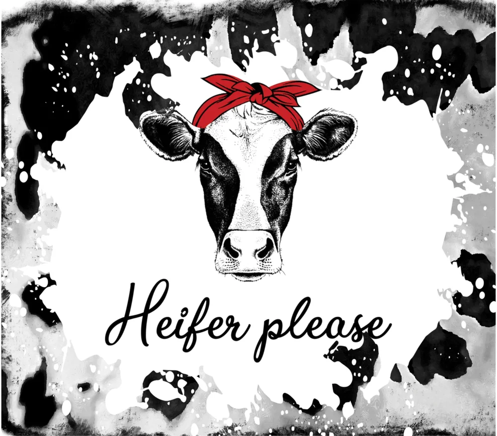 Heifer Please Cow With Red Bow