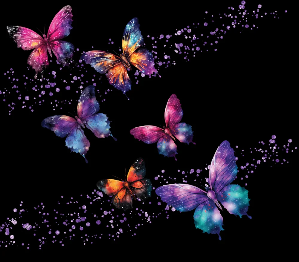 Galaxy Butterflies Sparkle