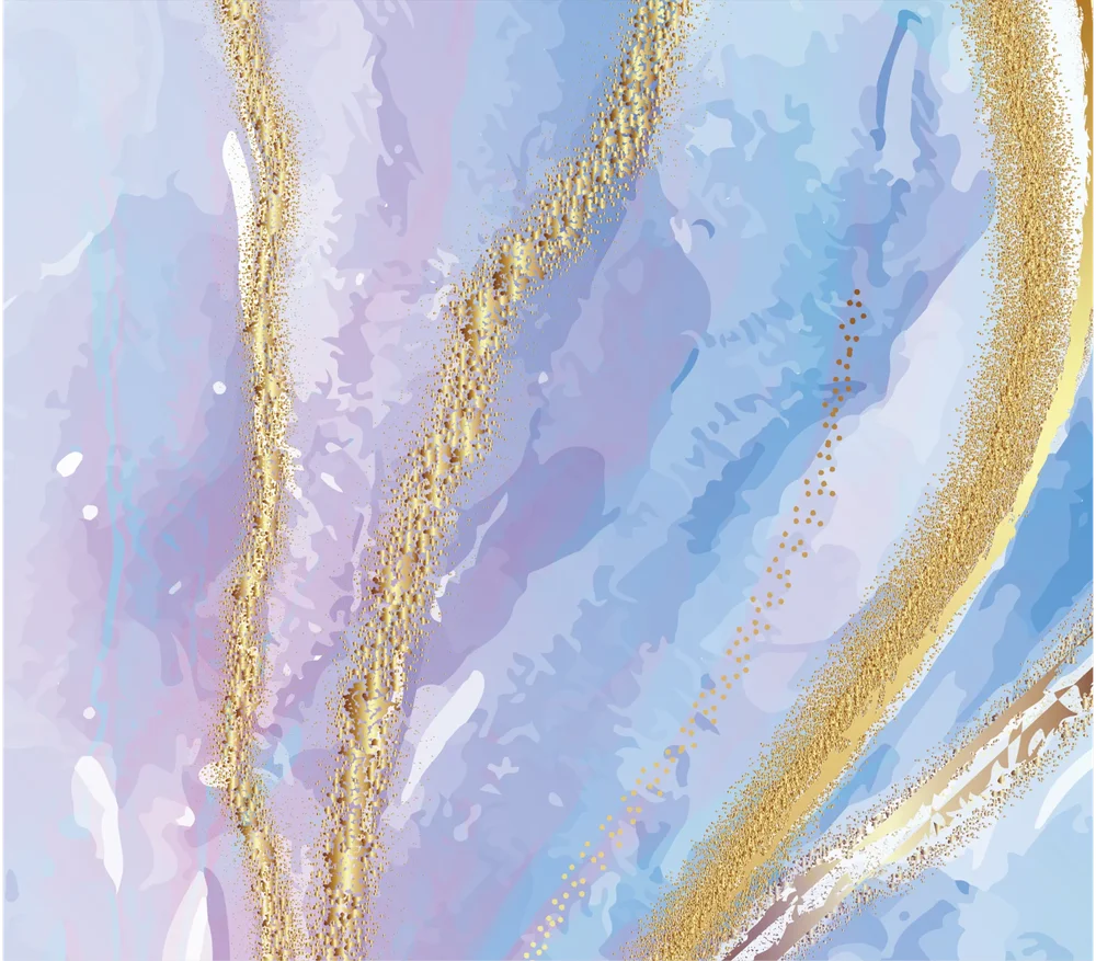 Abstract Watercolor Glitter Swirl