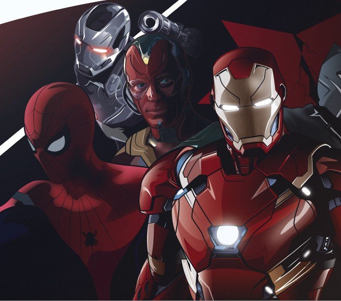 Marvel Superhero Group Portrait