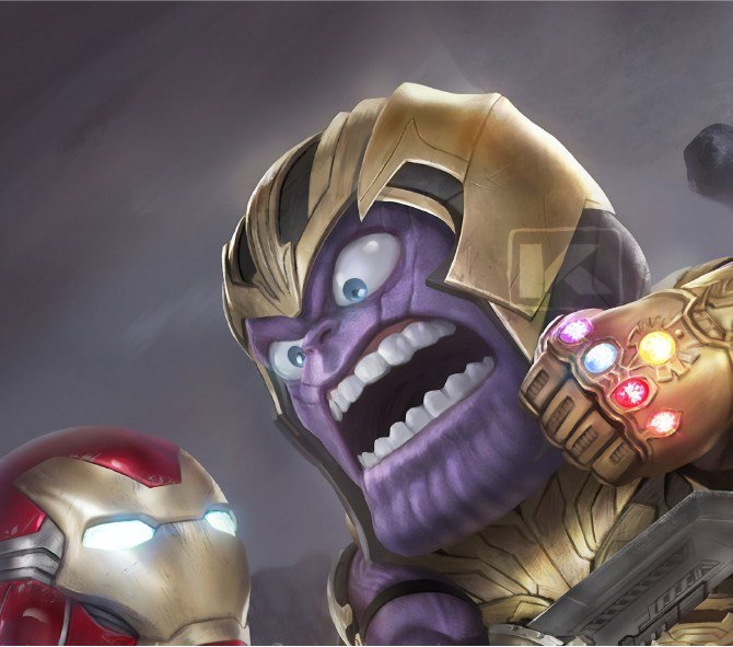 Thanos vs Iron Man Battle