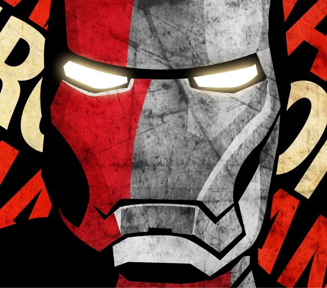 Iron Man Glowing Eyes Portrait
