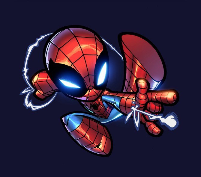 Spider-Man Neon Action Pose