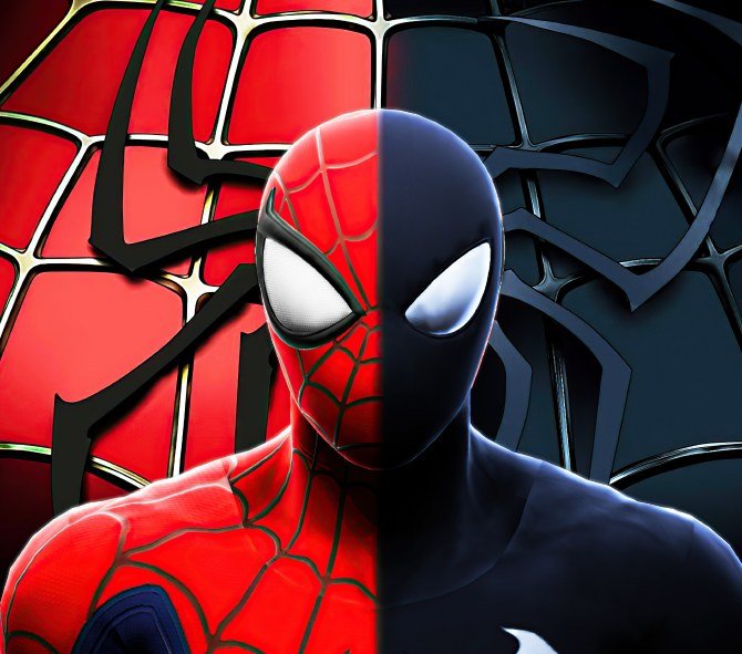 Spider-Man Red and Black Split