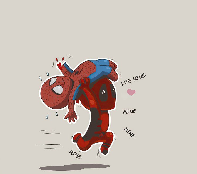 Spider-Man Mine Heart Cartoon