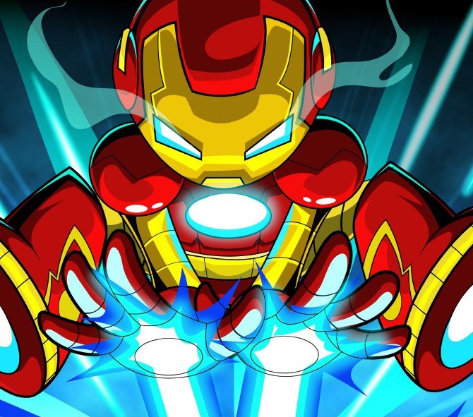 Iron Man Blue Energy Blast