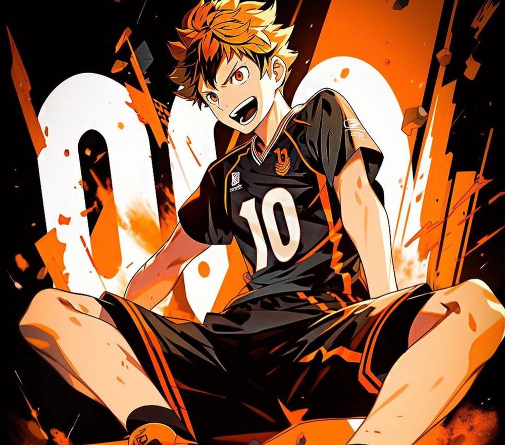 Anime Volleyball Player Number 10
