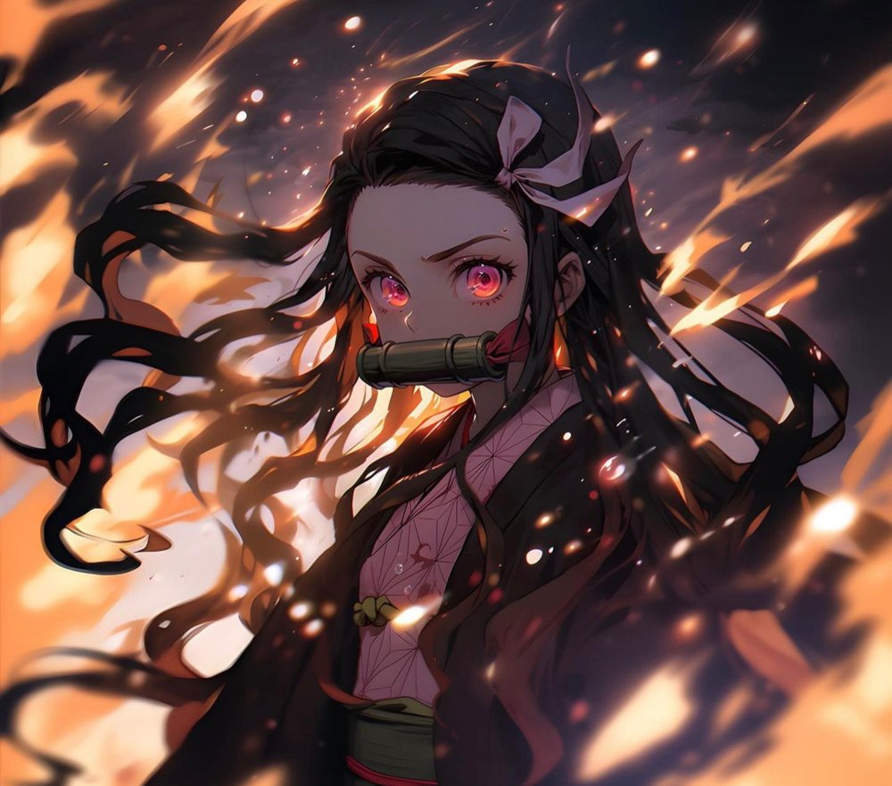 Anime Girl Fire Spirit