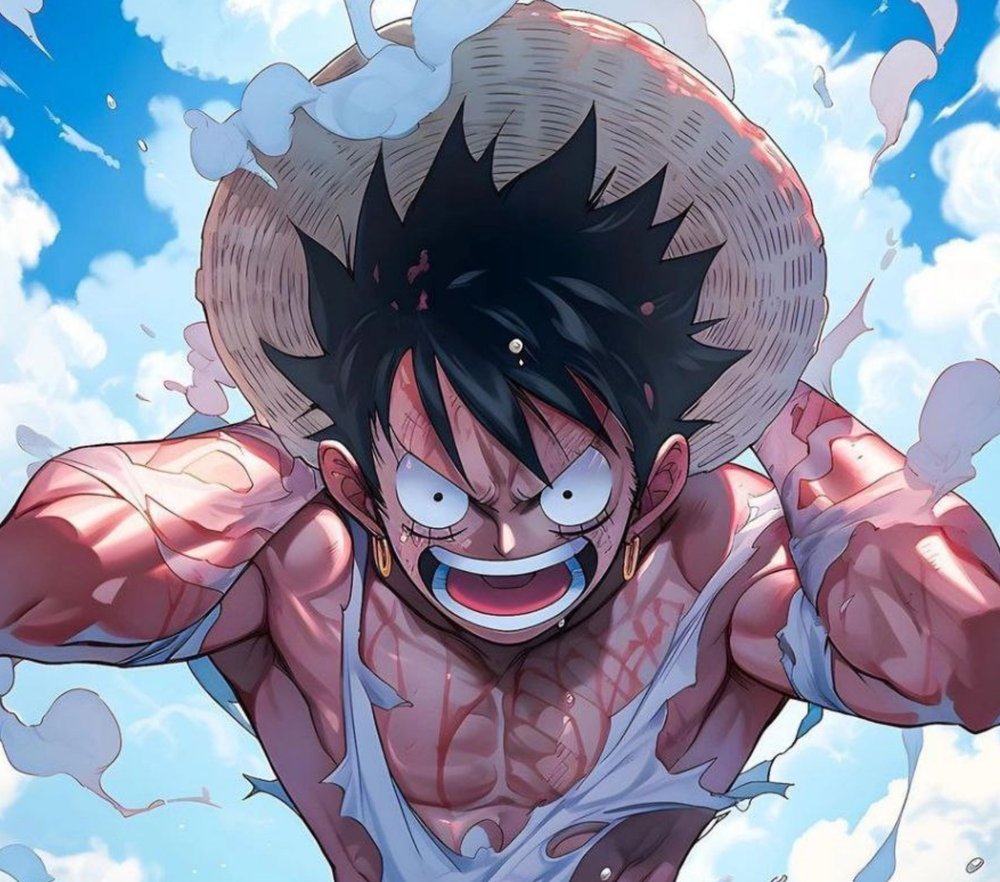 Muscular Anime Character Laughing