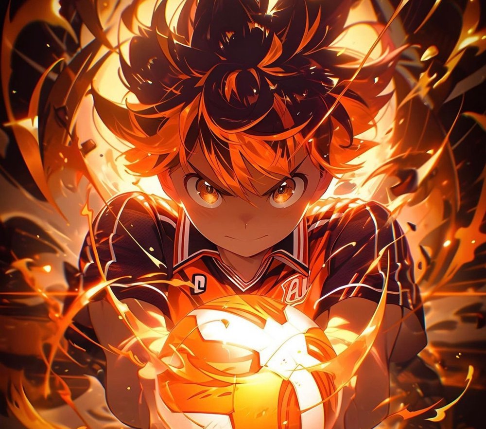 Fire Anime Character Glow