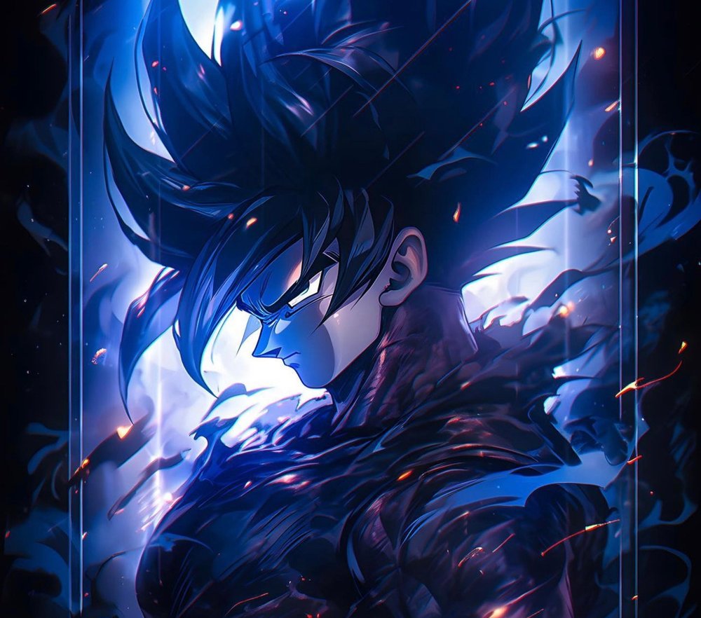 Anime Character Blue Energy Blast