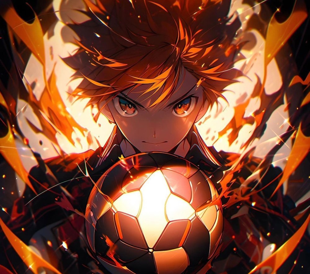 Fire Soccer Player Anime