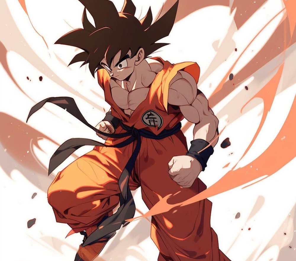 Goku Power Stance Anime Art