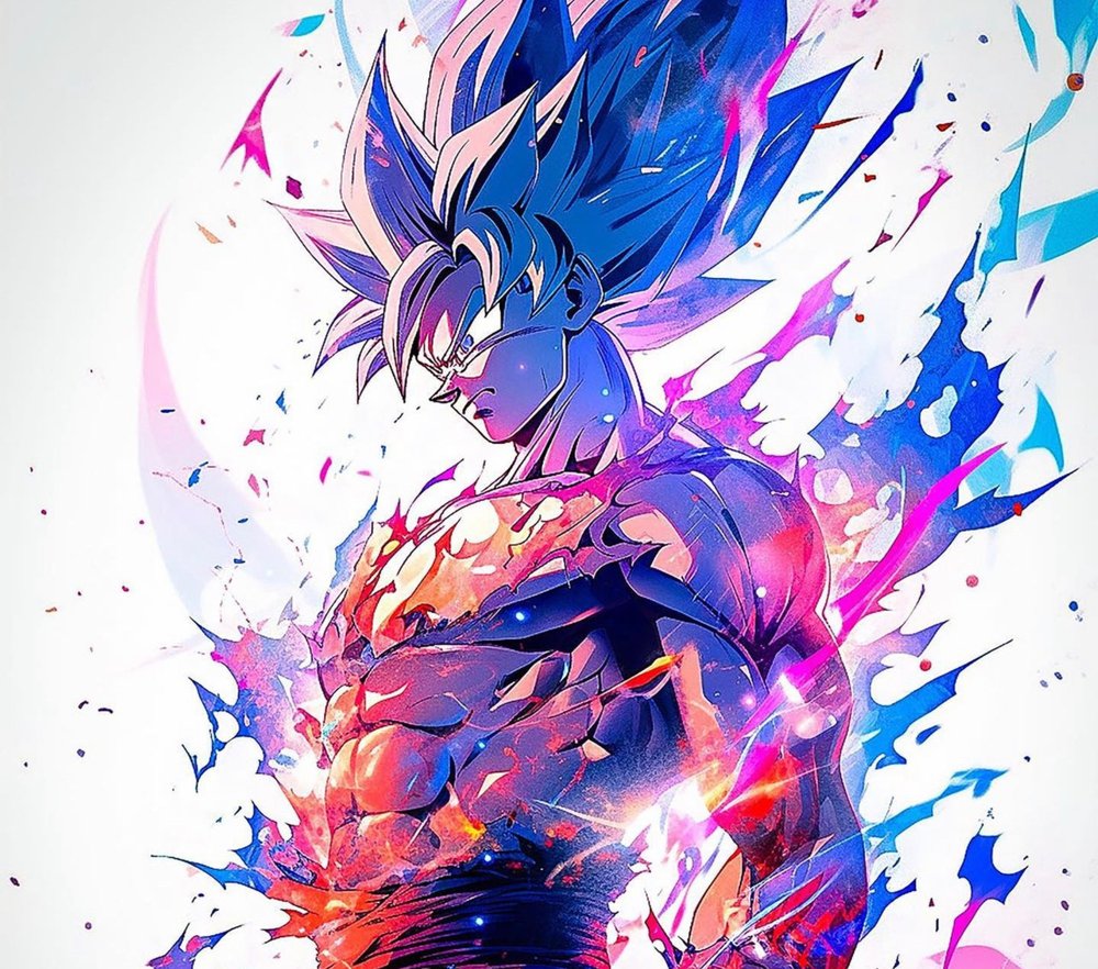 Saiyan Energy Burst Anime Art