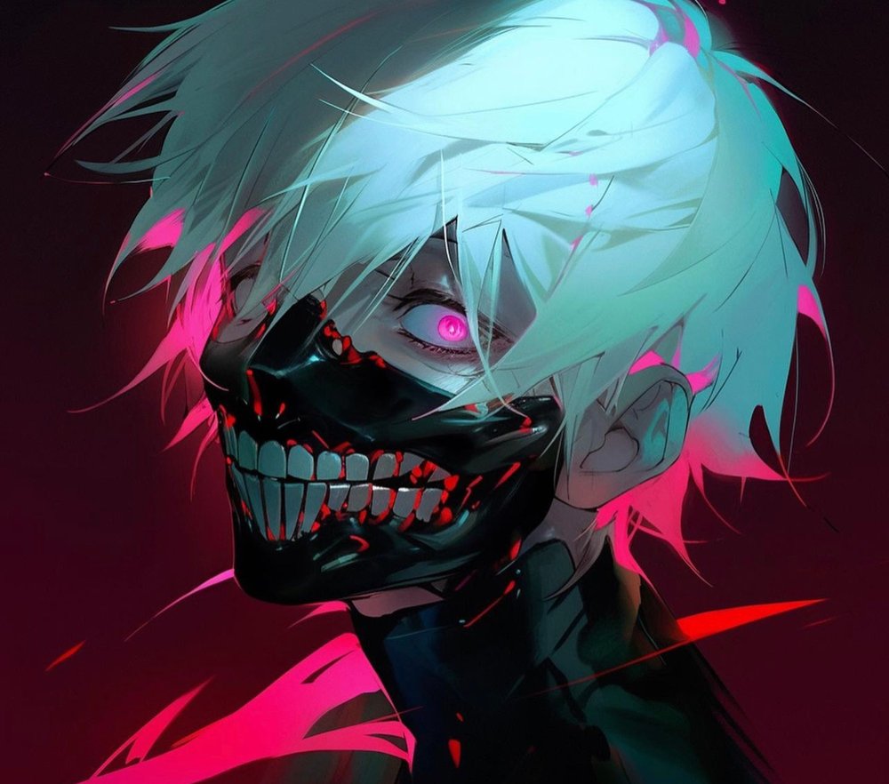 Neon Cyber Anime Character