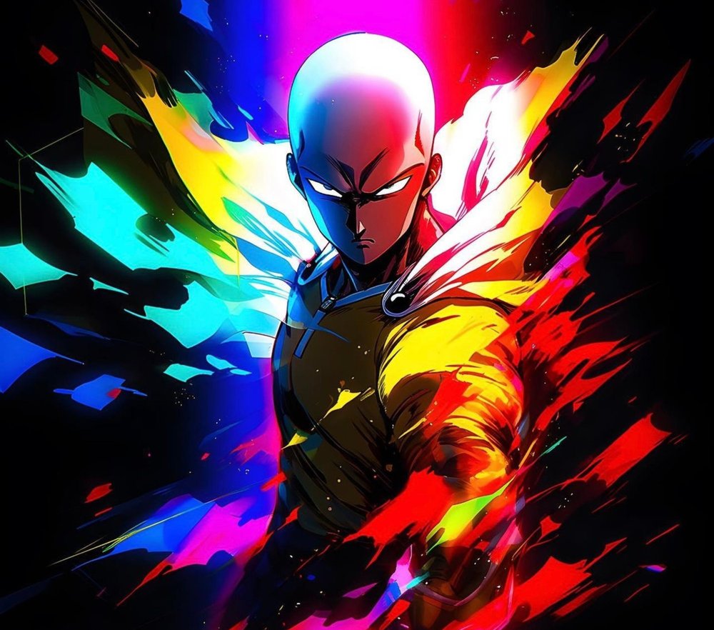 Neon Power Character Explosion