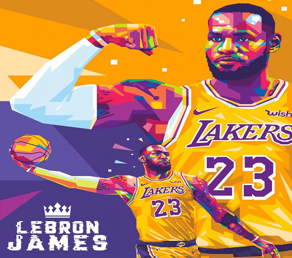 LeBron James Lakers Pop Art