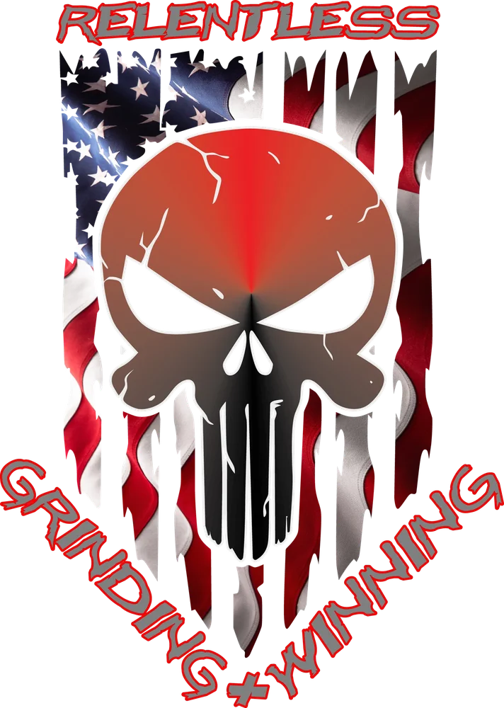 Relentless Punisher Skull American Flag