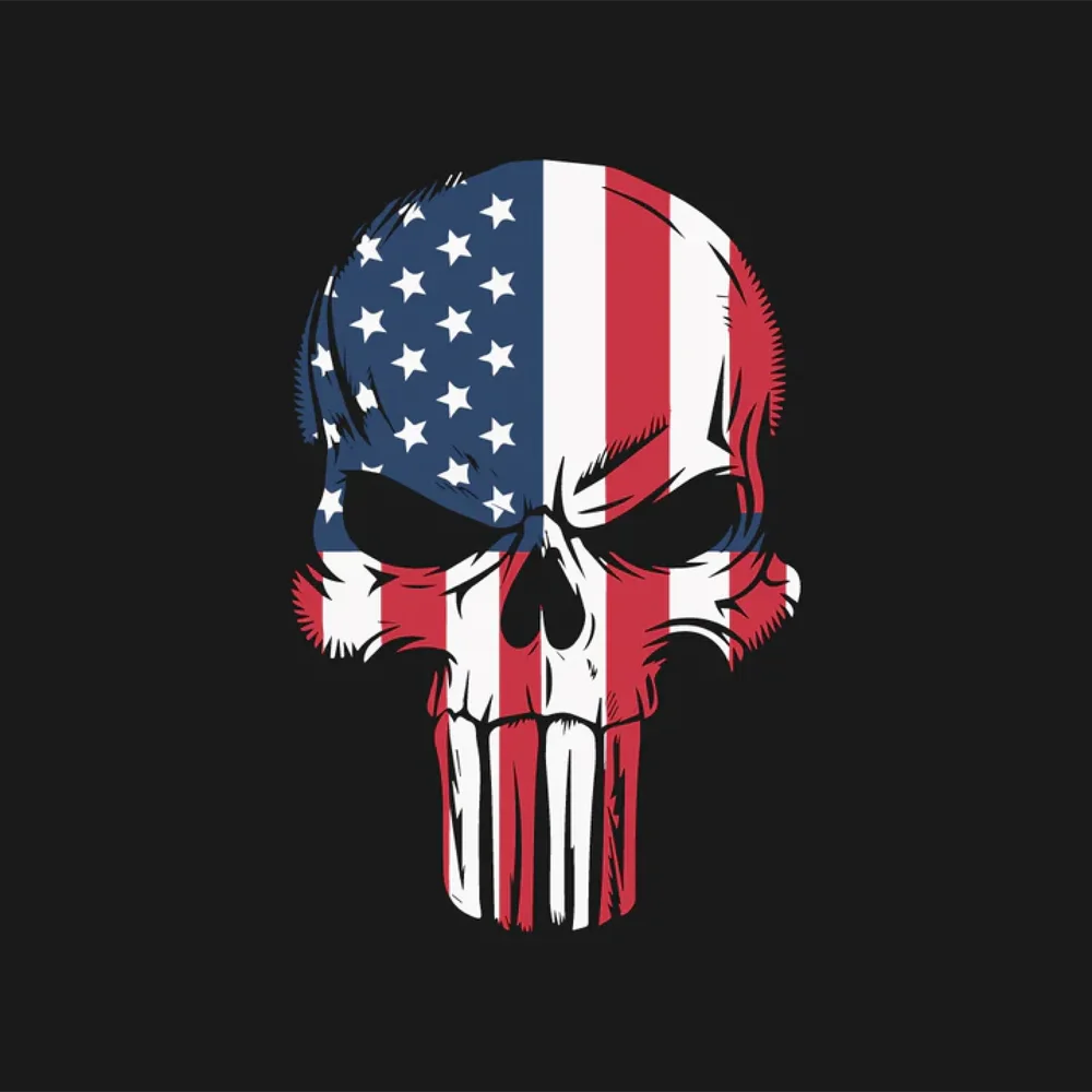 American Flag Punisher Skull