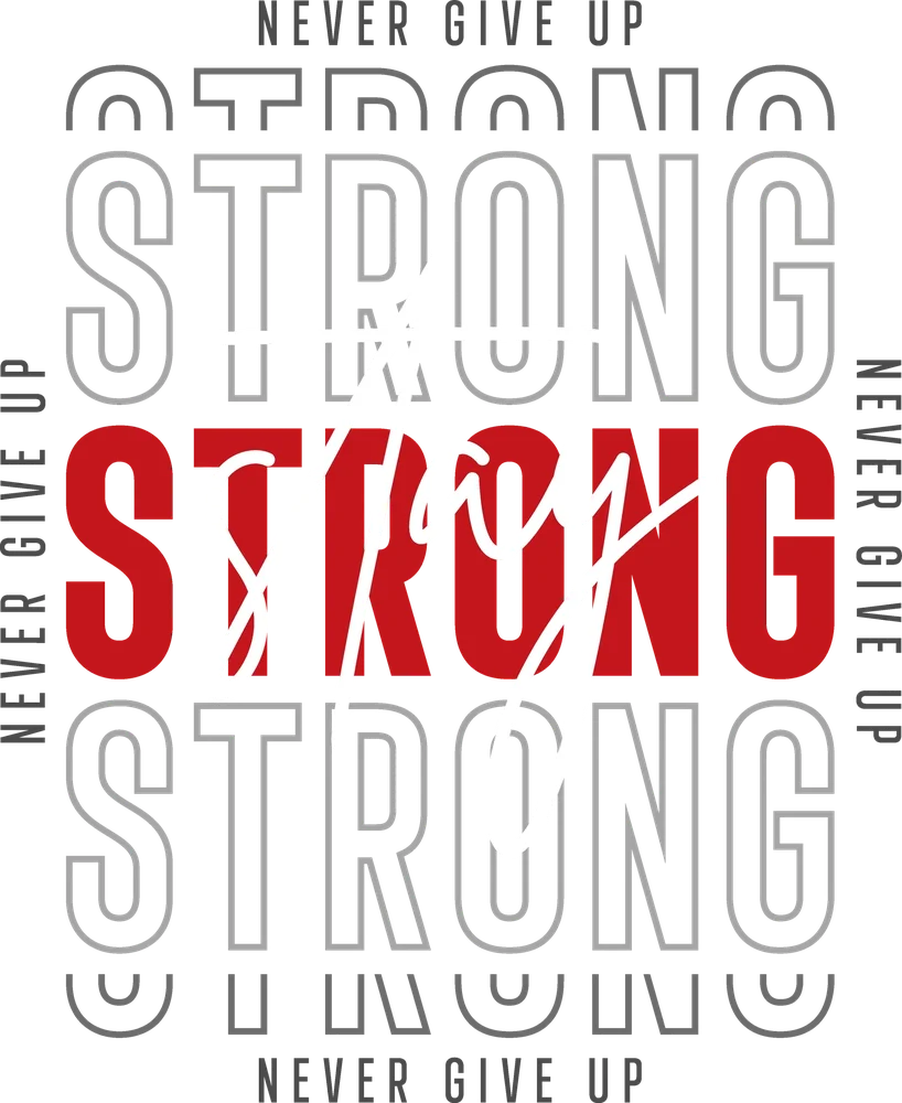 Never Give Up Stay Strong Motivational — Multicolor Modern 2