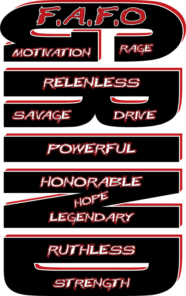 F.A.F.O. Motivation Red Rap Design