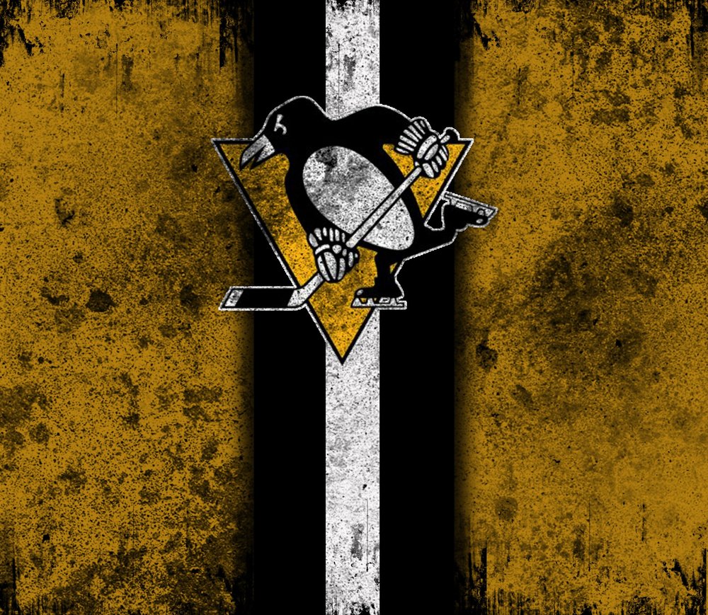 Pittsburgh Penguins Distressed Logo — Brown Distressed
