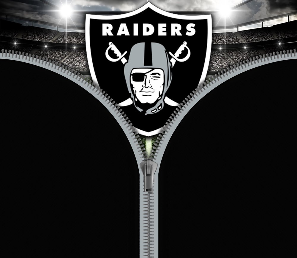 Raiders Zipper Unzip Logo