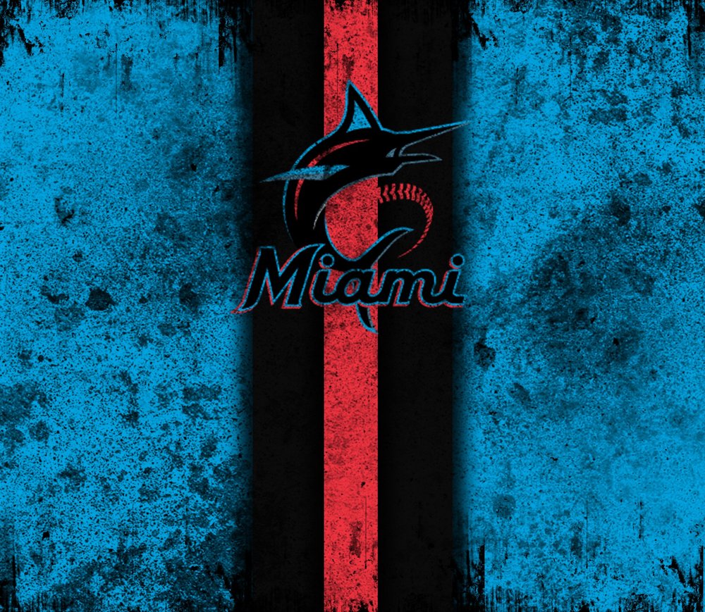 Miami Marlins Grunge Logo
