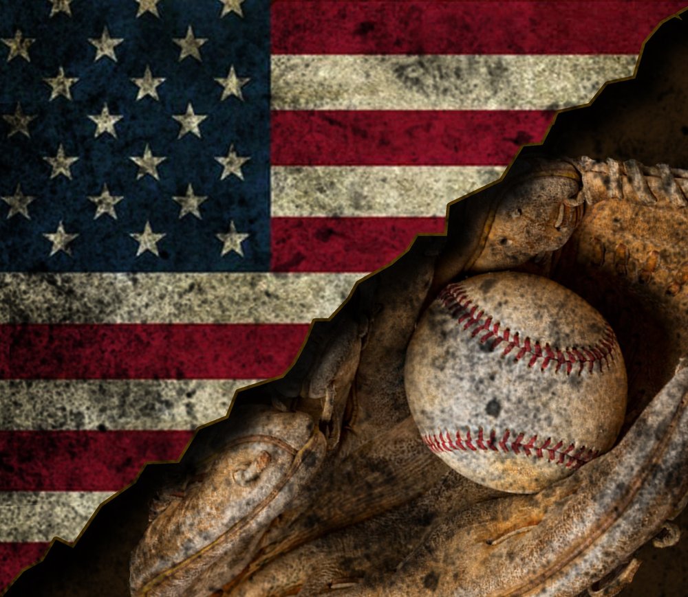 Vintage Baseball Patriotic Glove