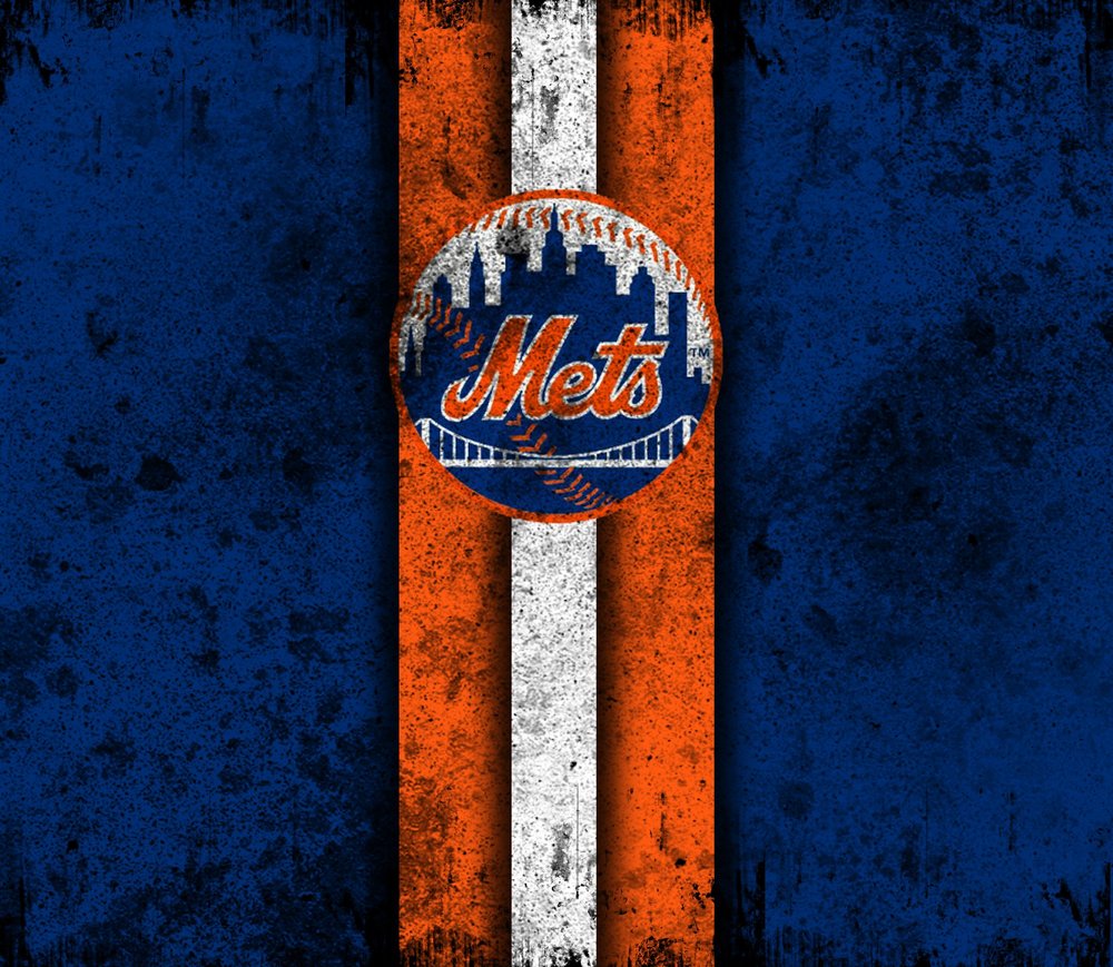 New York Mets Grunge Baseball Logo