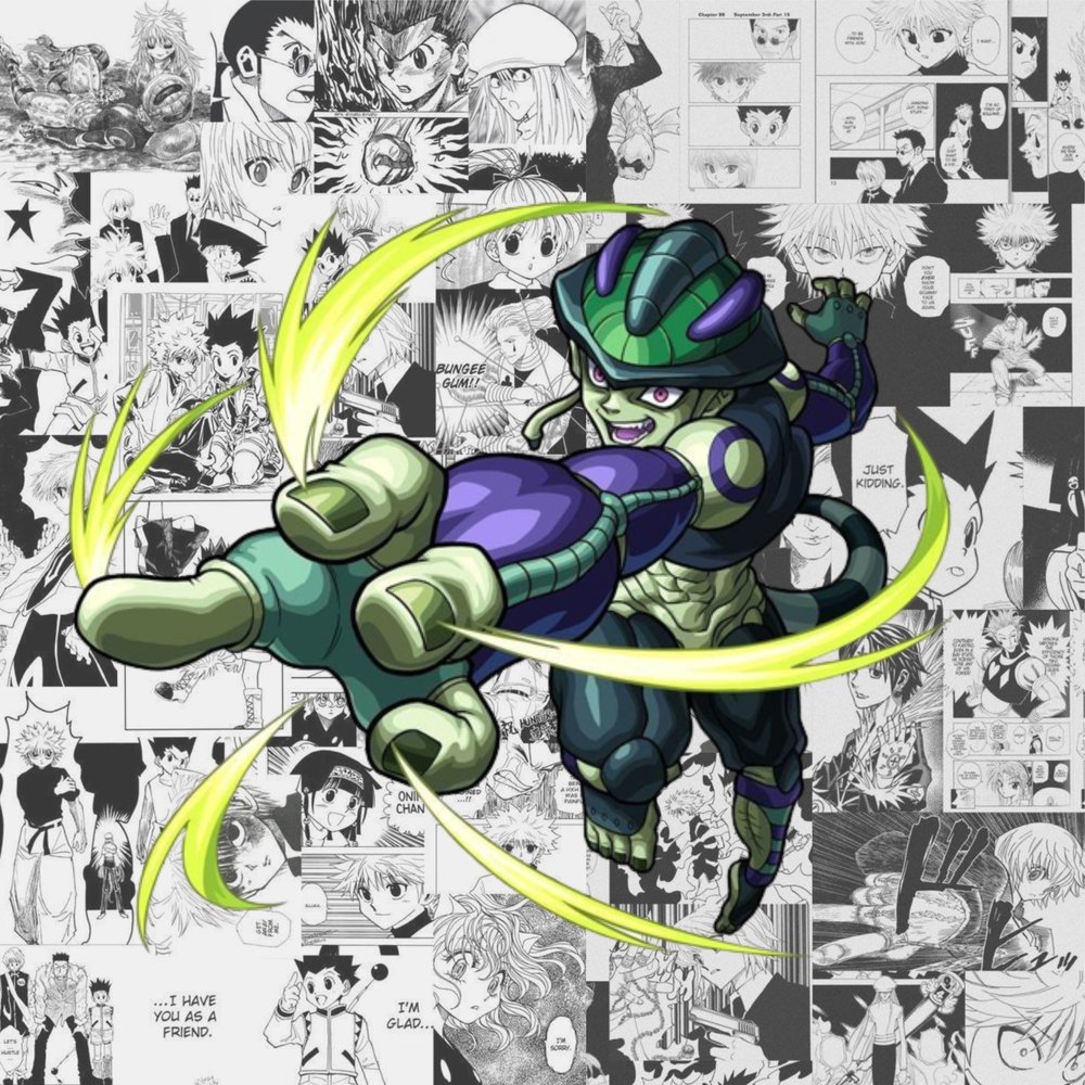 Anime Fighter On Manga Background