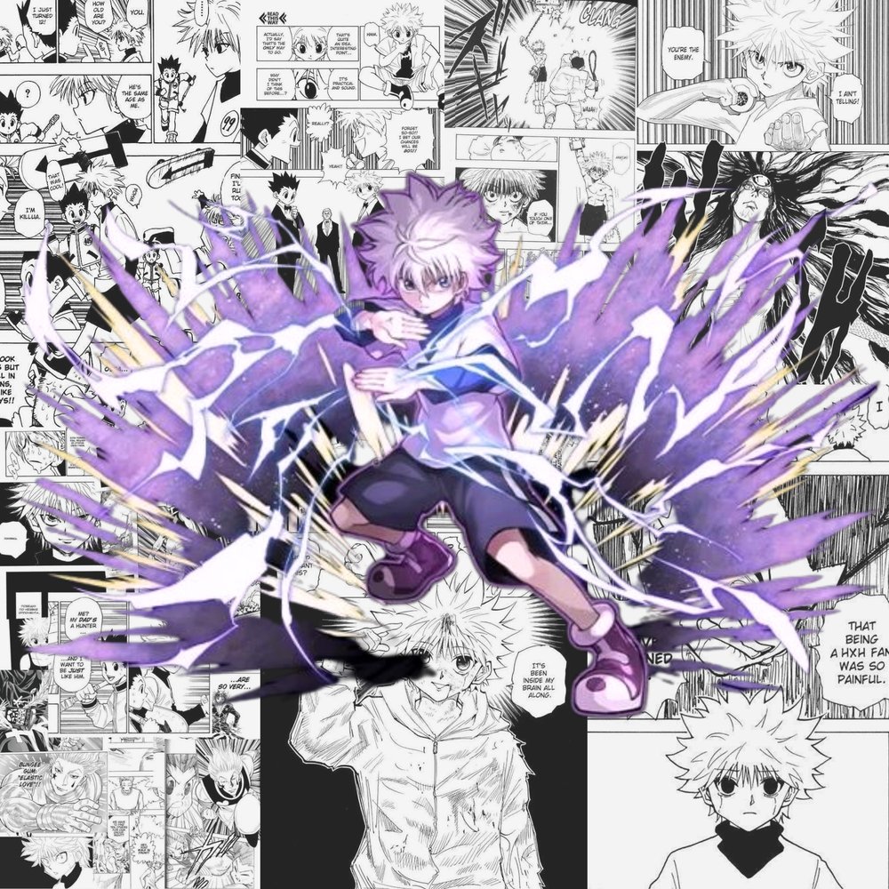 Killua Lightning Manga Collage