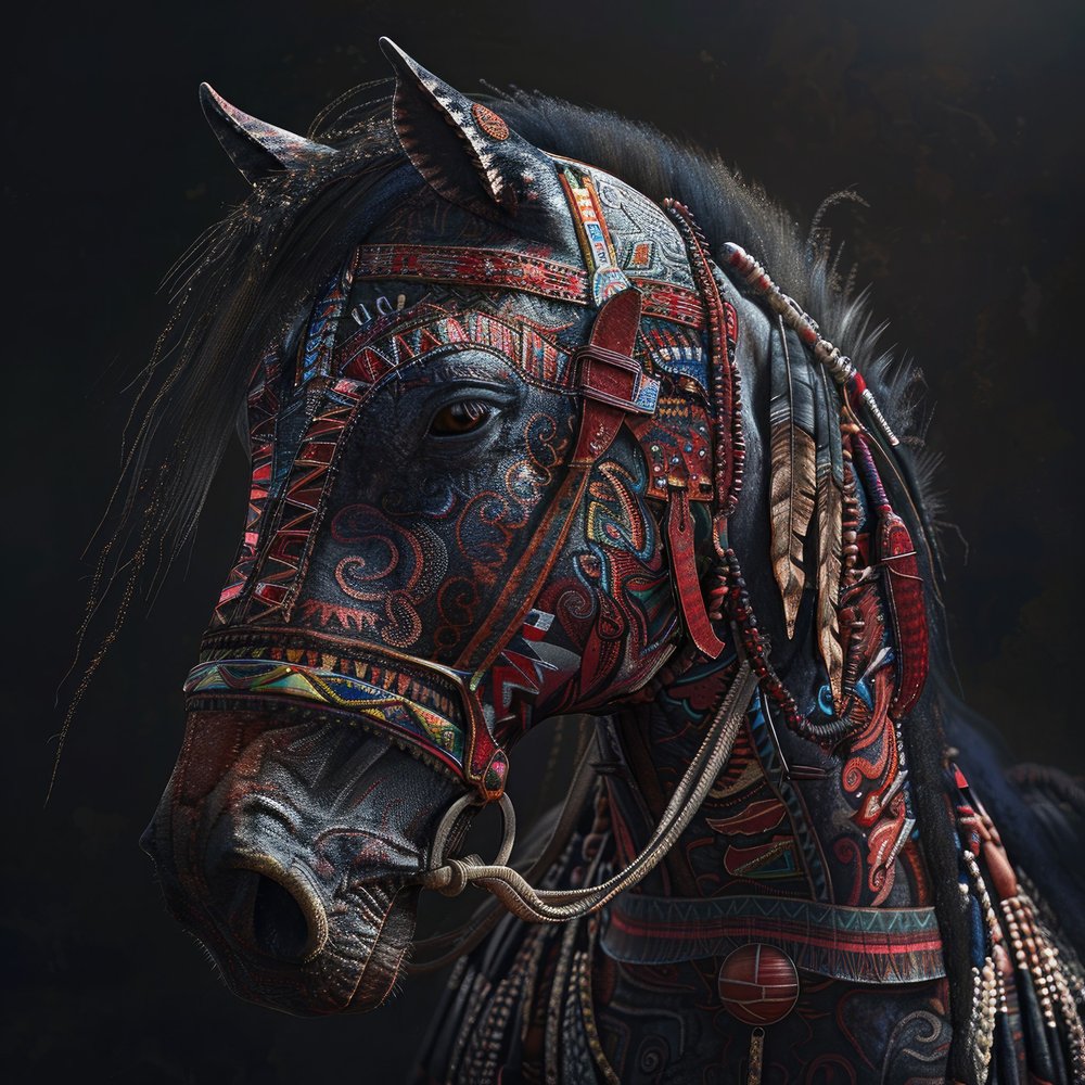 Ornate Decorated Horse Head