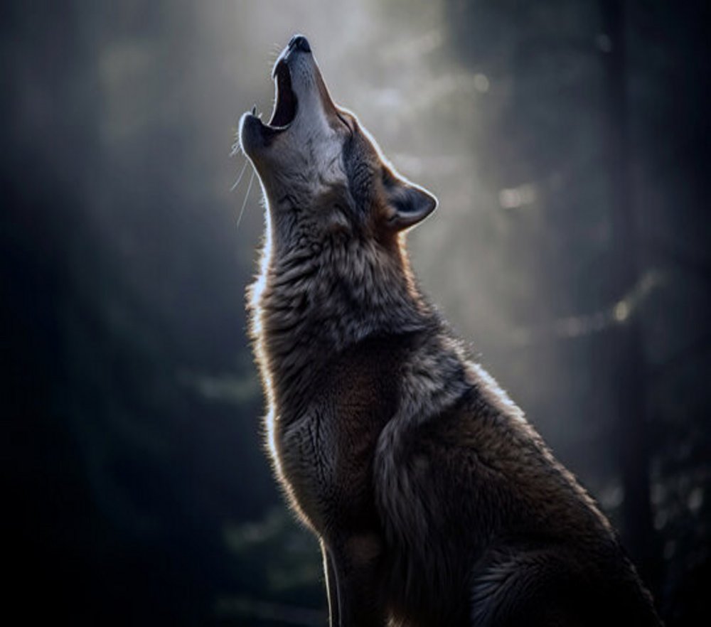 Howling Wolf Portrait