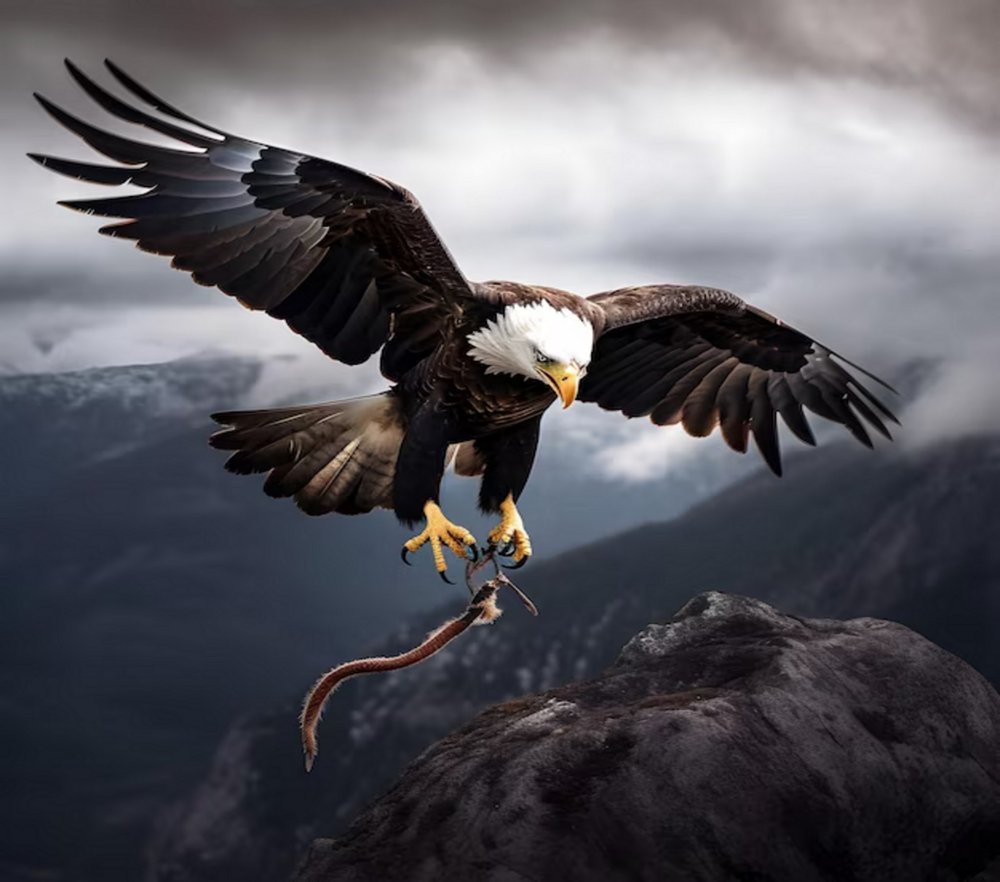 Bald Eagle Hunting Wildlife