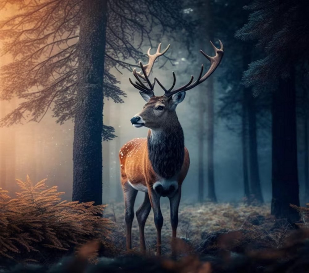Majestic Deer Forest Wildlife
