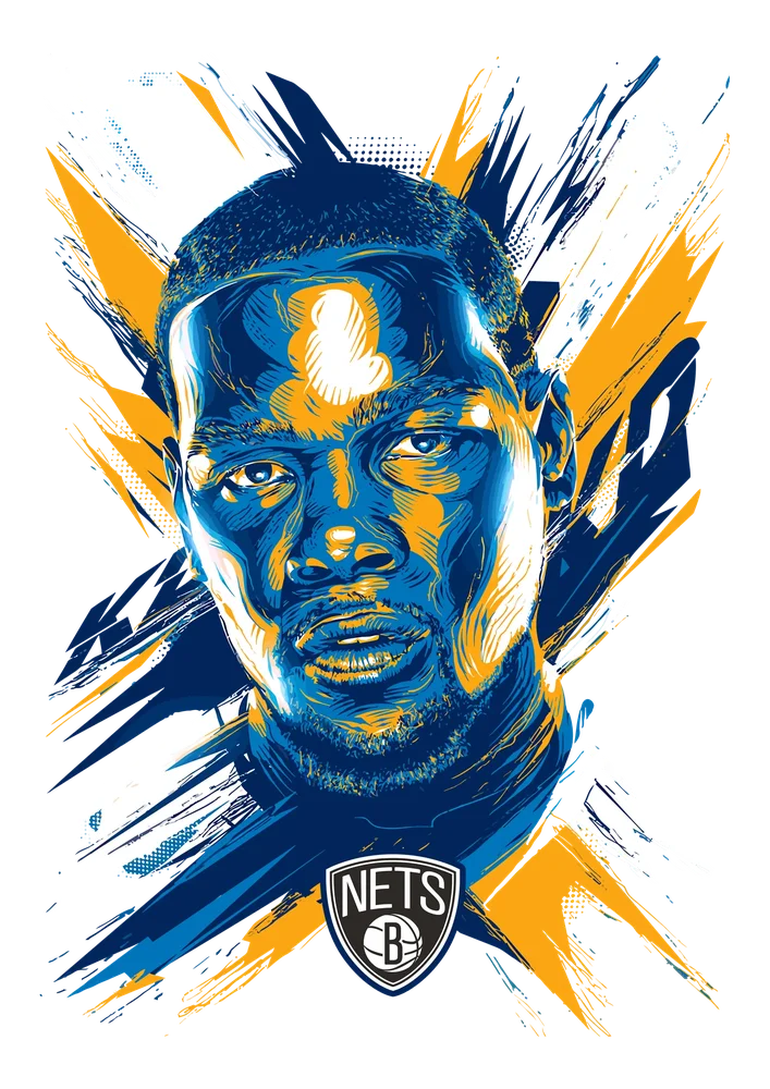 Kevin Durant Nets Portrait