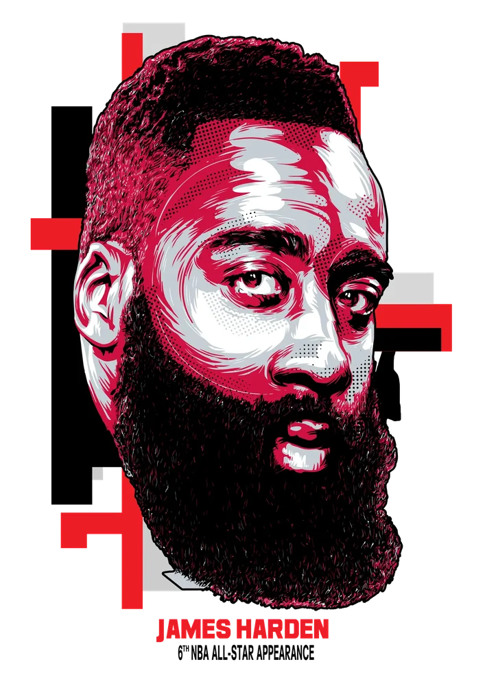 James Harden NBA All-Star Portrait