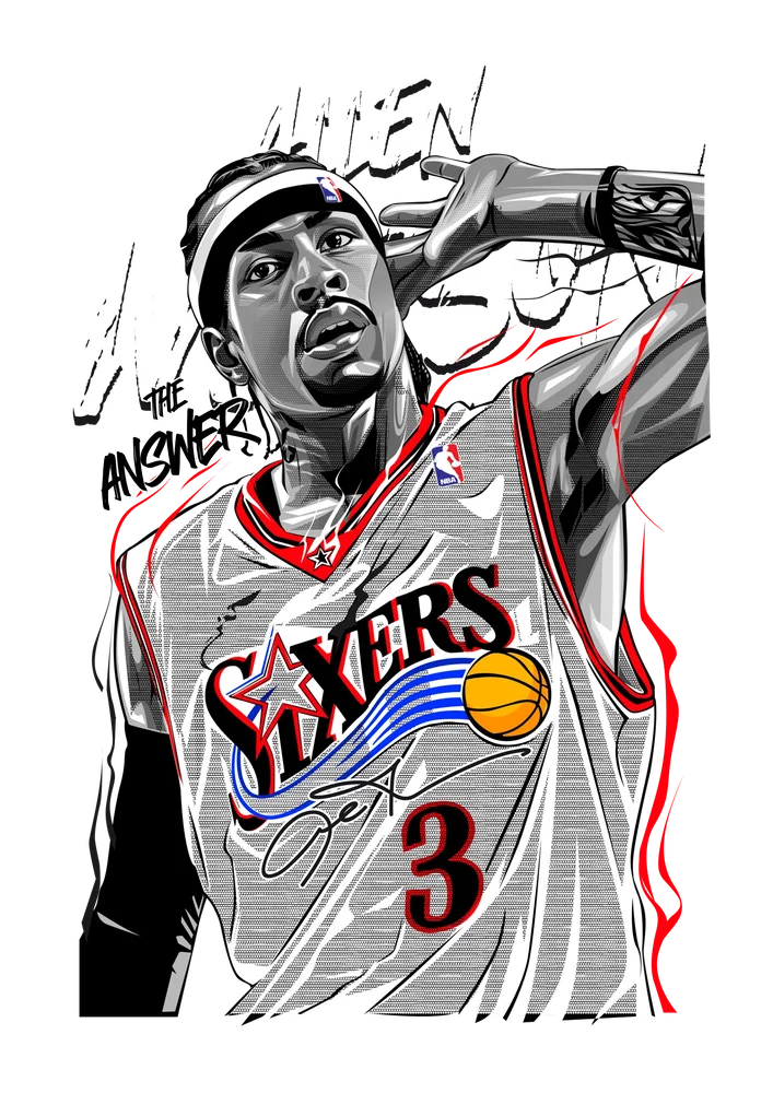 Allen Iverson Sixers Portrait