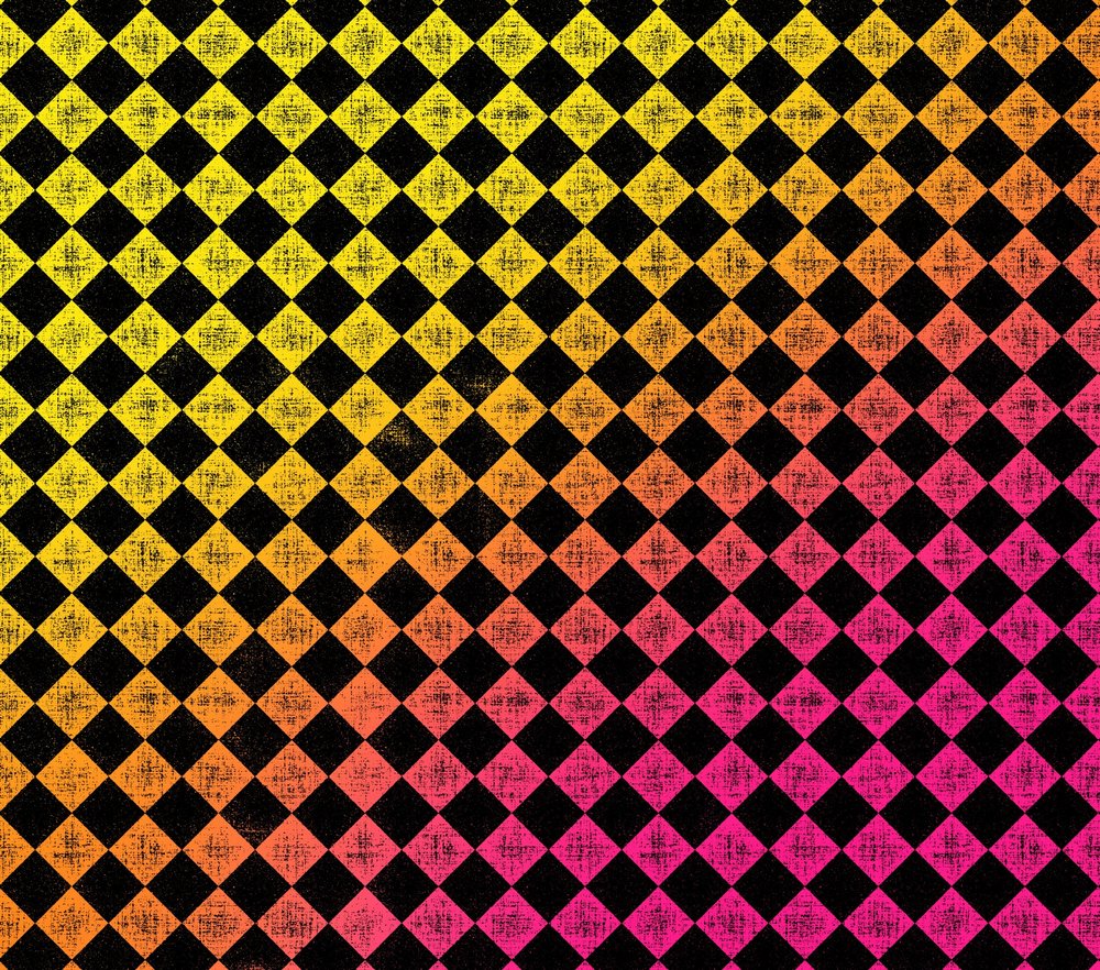 Rainbow Diamond Checkerboard Pattern