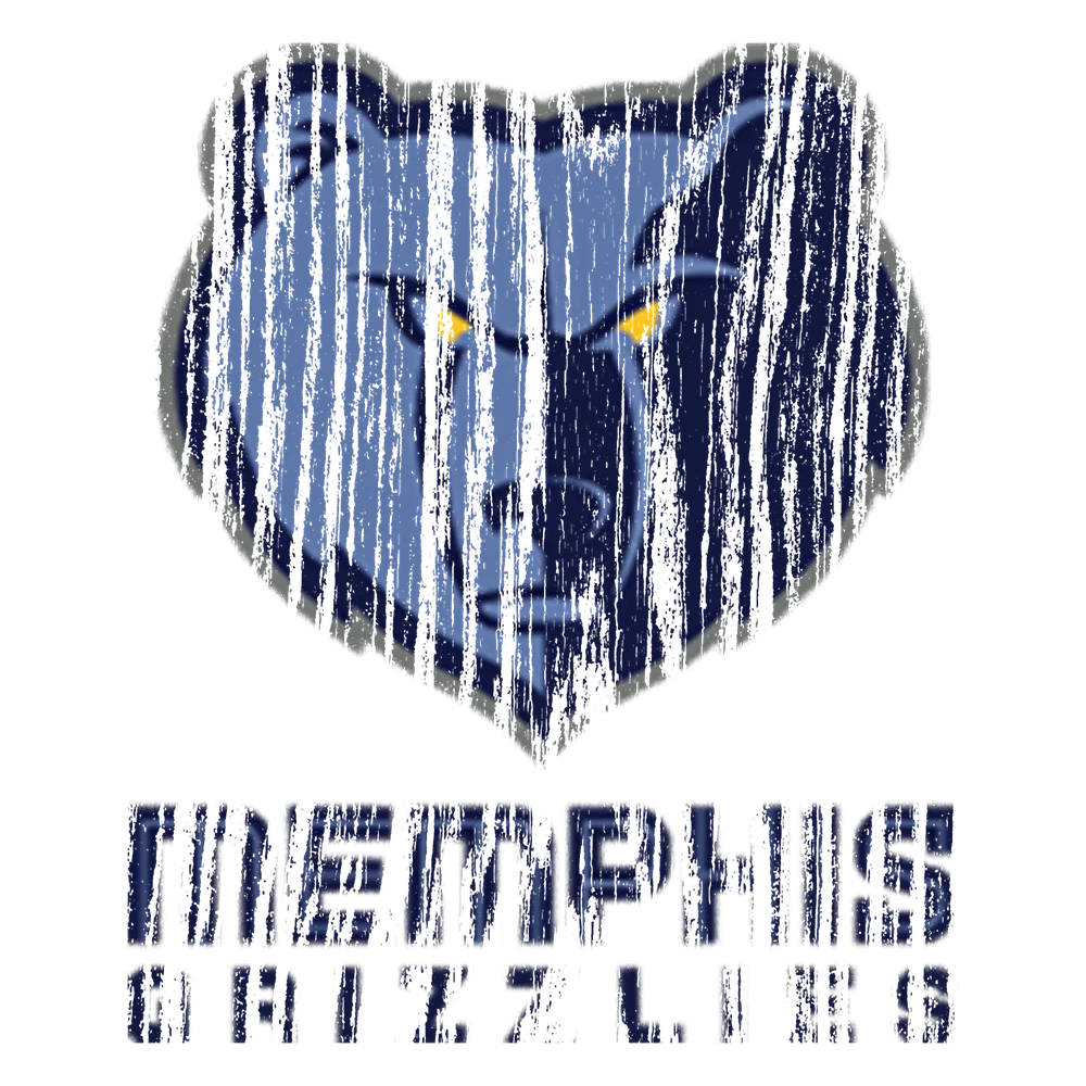 Memphis Grizzlies Heart Distressed Logo