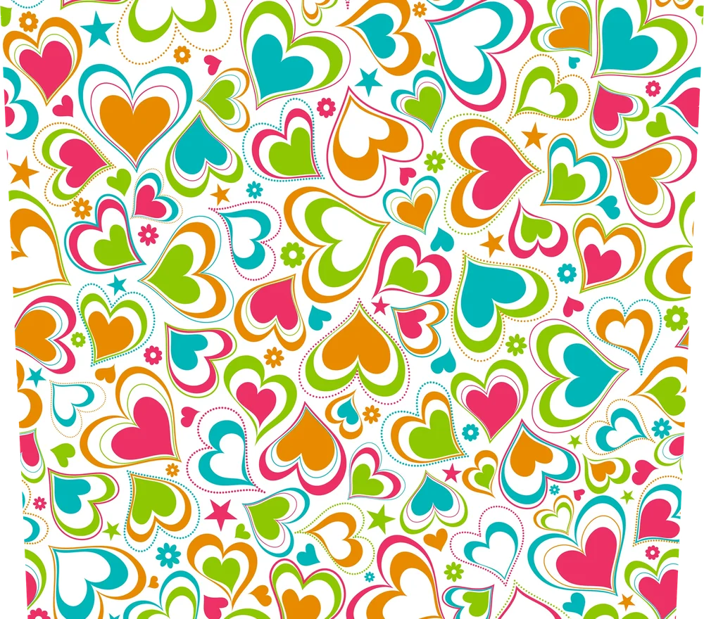 Colorful Hearts Seamless Pattern