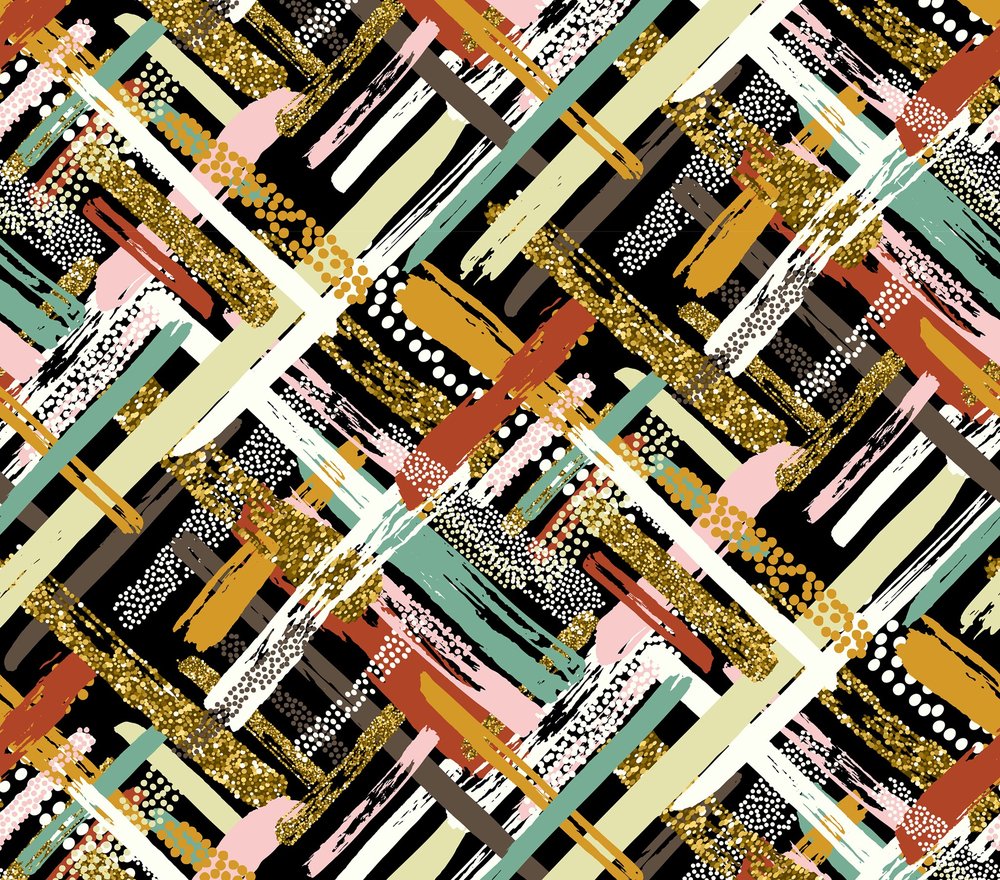 Modern Geometric Angled Stripes Pattern