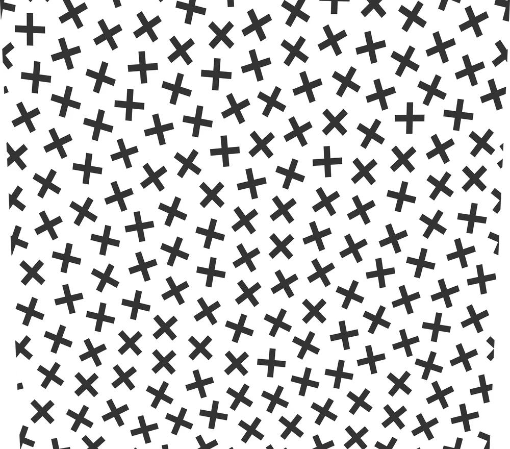 Black Plus and Cross Pattern