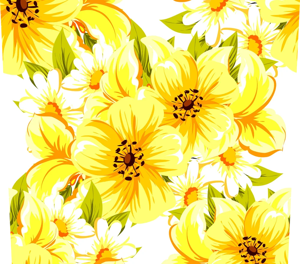 Sunflower and Daisy Seamless