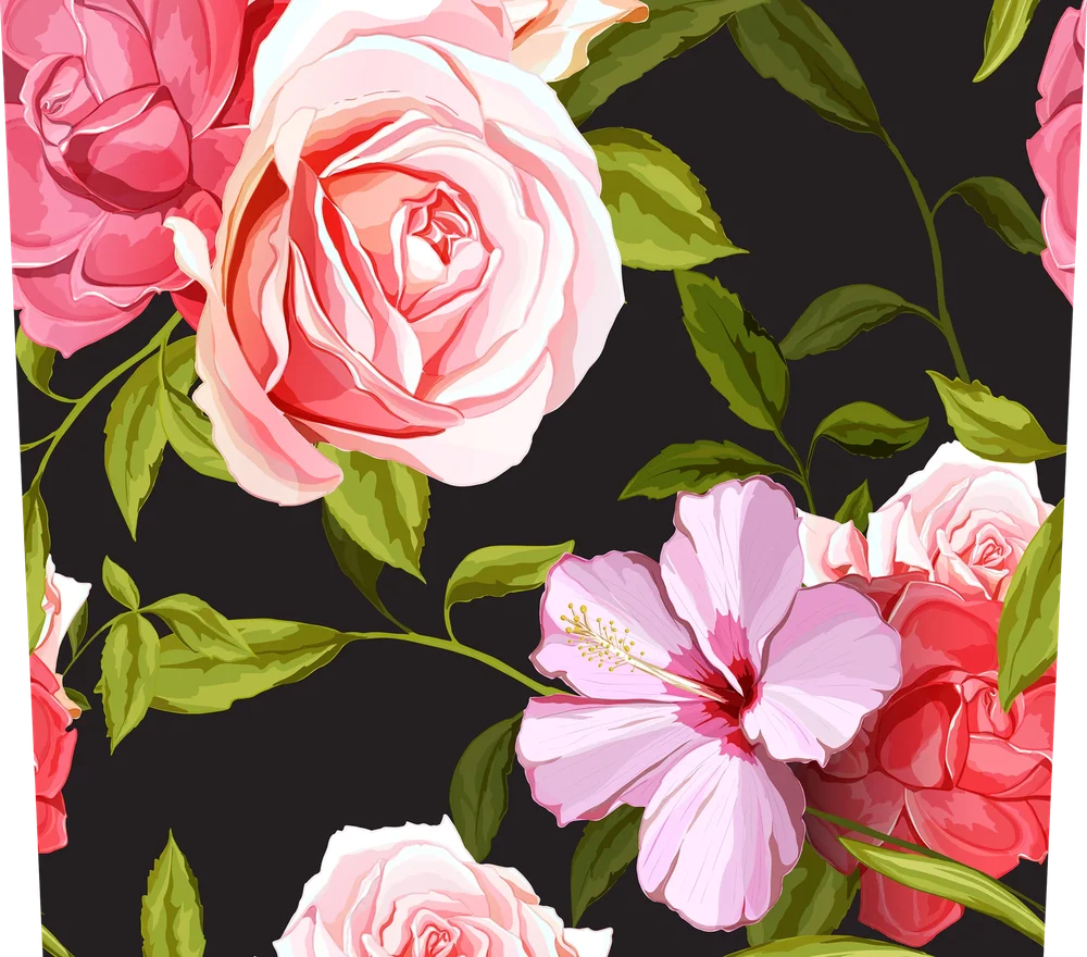 Pink Roses Floral Pattern
