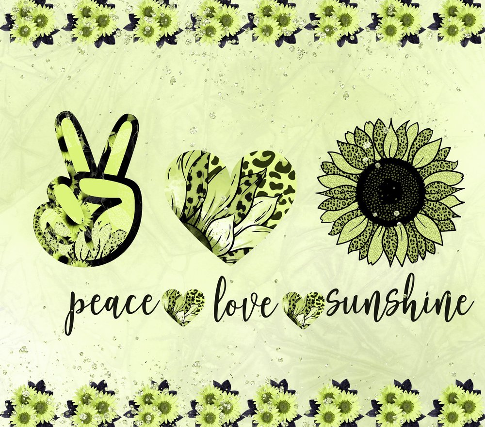 Peace Love Sunshine Floral — Cream Hippie